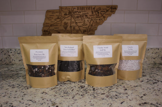 Soil Sampler Set – Chunky Aroid Mix, Tree Fern Fiber, Chunky Perlite & Premium Fern Mix (Quart Bags)