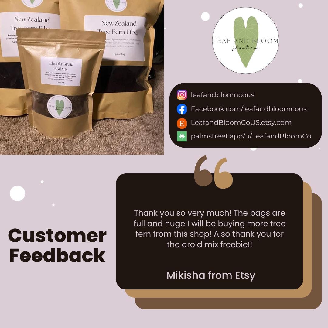 Soil Sampler Set – Chunky Aroid Mix, Tree Fern Fiber, Chunky Perlite & Premium Fern Mix (Quart Bags)